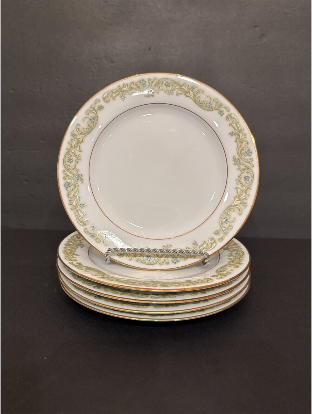Vintage Contemporary By Noritake (5) Maytone Salad Plates 8.25” Fine China